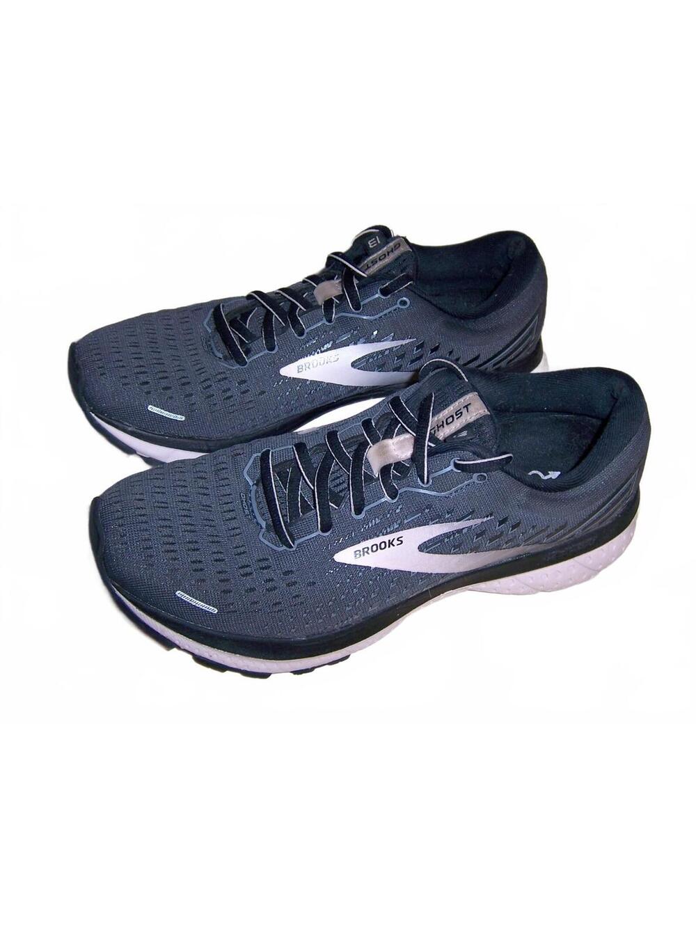 Brooks Ghost 13 Neutral Running Shoes Grey Pink Wms US 8